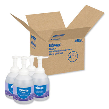 Kleenex® Reveal Ultra Moisturizing Foam Hand Sanitizer, 18 Oz Bottle, Fragrance-free, 4-carton freeshipping - TVN Wholesale